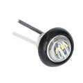 Heise HE-TR7503 Round White Marker/Clearance Light - .75 Inch, 3 LED Heise