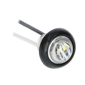 Heise HE-TR7503 Round White Marker/Clearance Light - .75 Inch, 3 LED Heise
