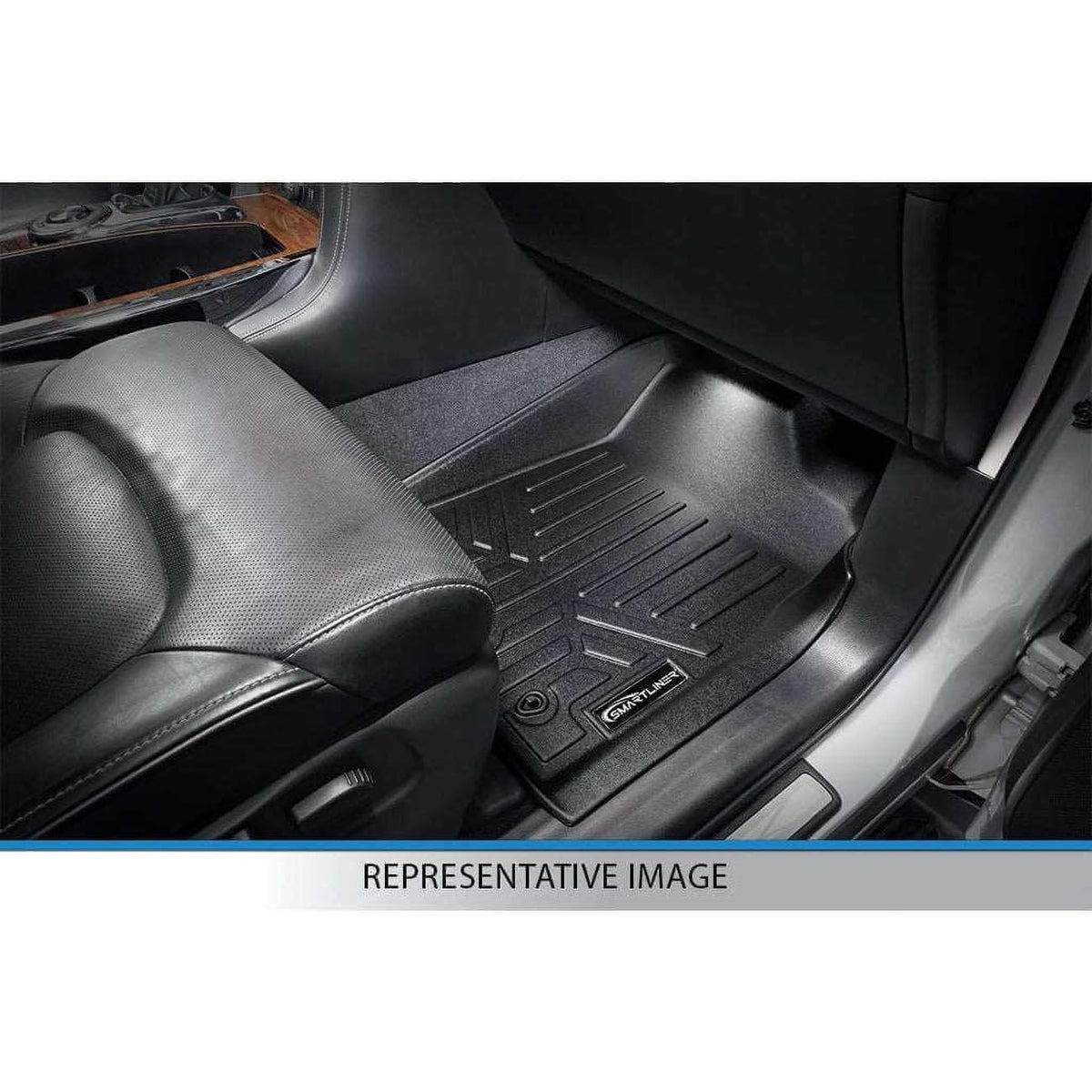 Smartliner SA0178/B0179 Smartliner Floor Liners Front/2nd Row 2001 - 2007 Silverado/Sierra Ext Extended Cab (Black) SMARTLINER