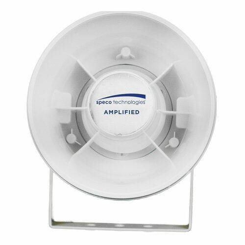 Speco ASPC20-W Aspc20 White 6" Amplified 20 Watt Abs Plastic Weatherproof PA Speaker Speco