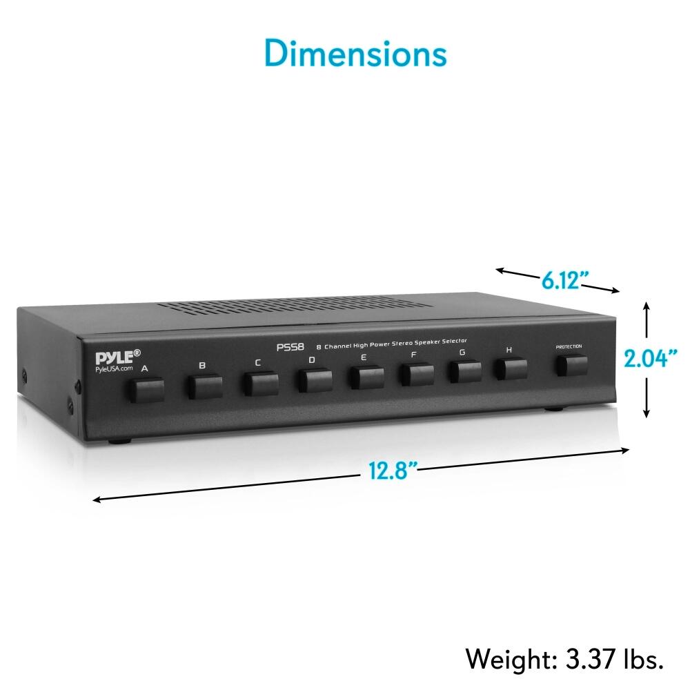 Pyle PSS8  8-Channel Stereo Speaker Selector Pyle