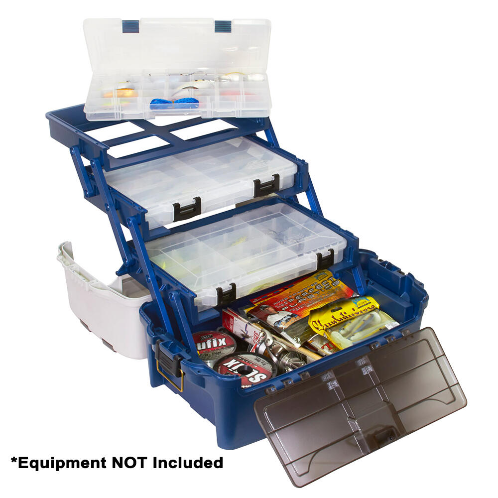 Plano 723700 Hybrid Hip 3-Stowaway&reg; Tackle Box 3700 - Blue Plano