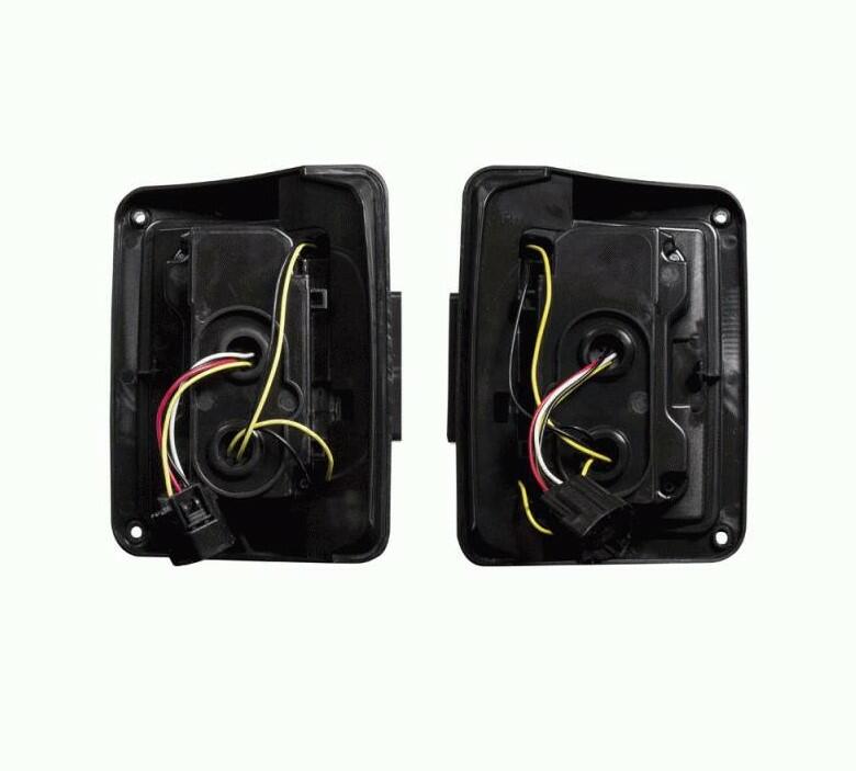 Heise JP-TL01S LED Grid Taillights with Smoked Lens for 2007-2019 Jeep Wrangler JK (pair) Metra