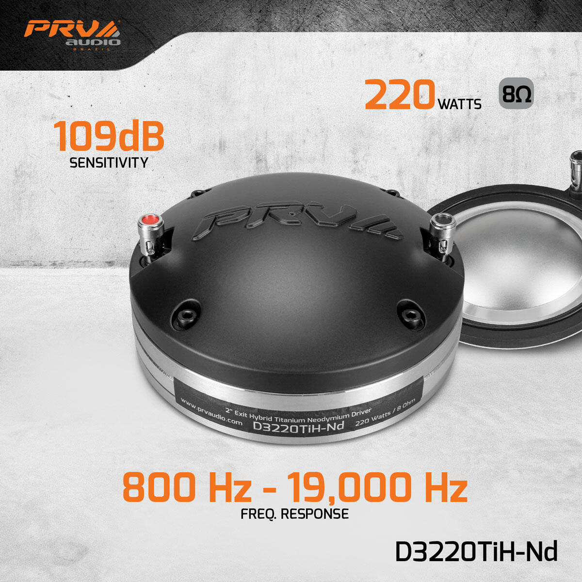 PRV Audio D3220TiH-ND 2" Exit Mids & Highs Compression Driver PRV Audio