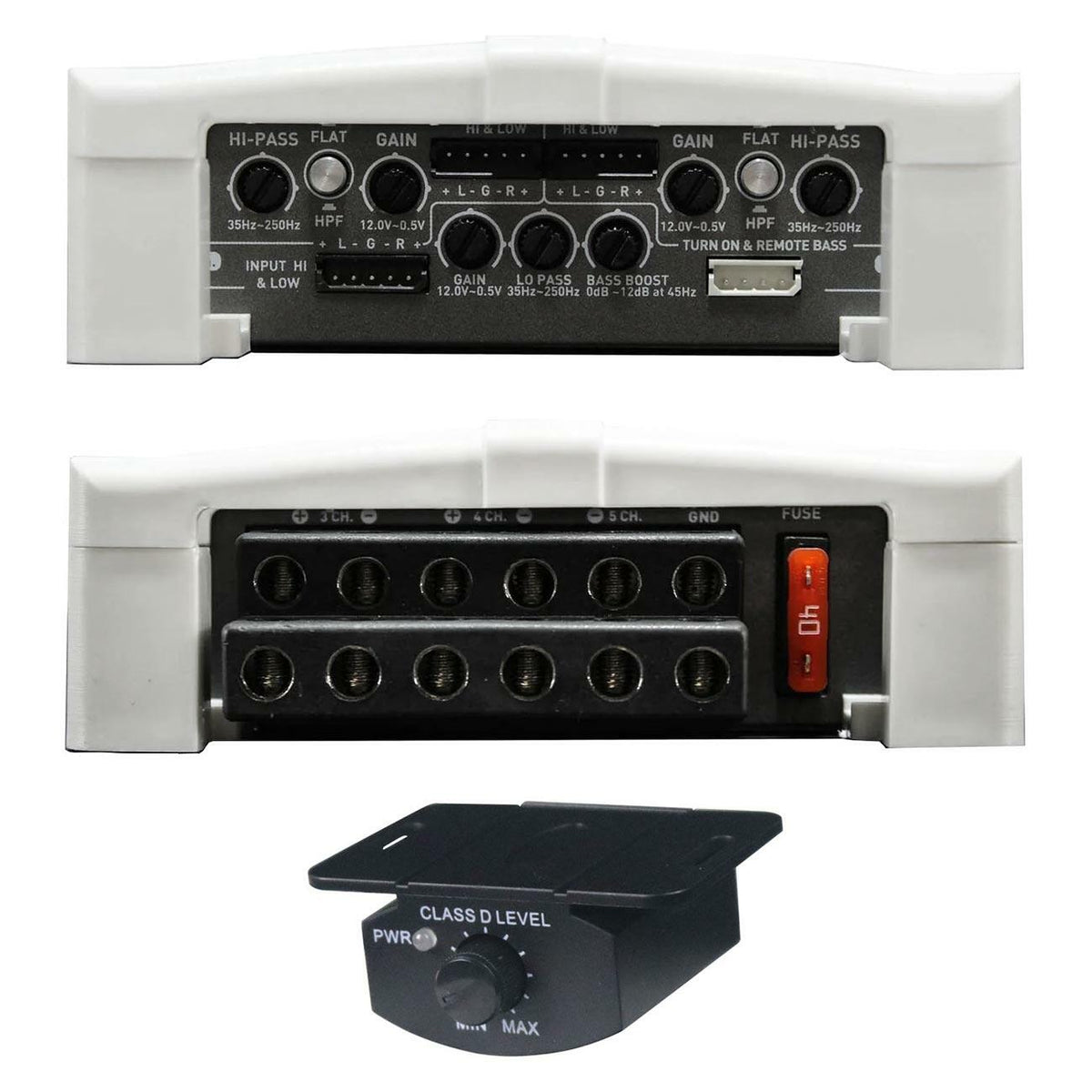 Power Acoustik MA5-2500D  Marine 5 Channel Amplifier 2500W MAX Power Acoustik