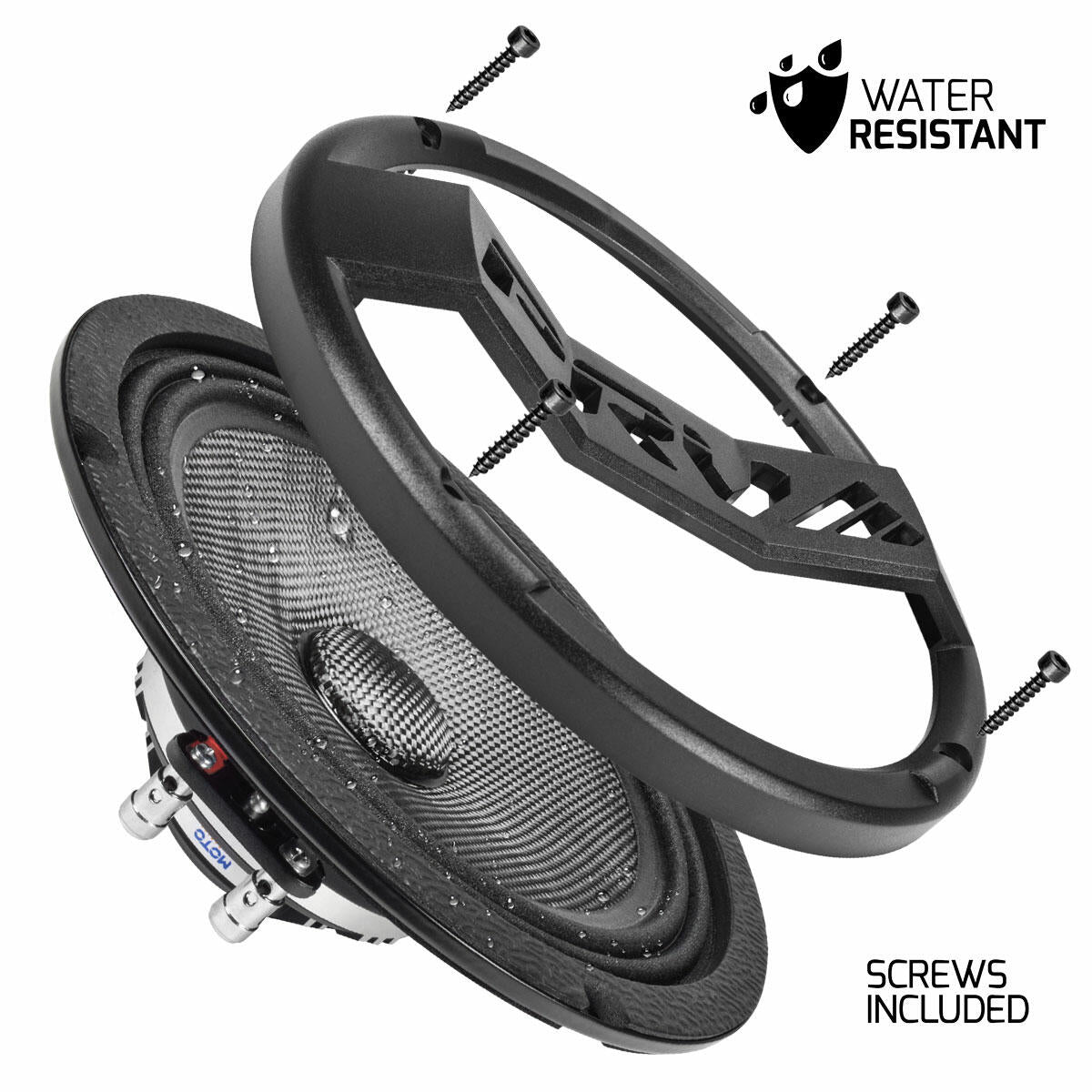 PRV Audio MT8MR400CF-NDY-4 SLIM 8" CARBON FIBER NEODYMIUM MIDRANGE LOUDSPEAKER PRV Audio