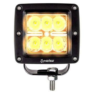 Heise HE-CL3SA Amber Cube Spot Light - 3 Inch, 6 LED Heise