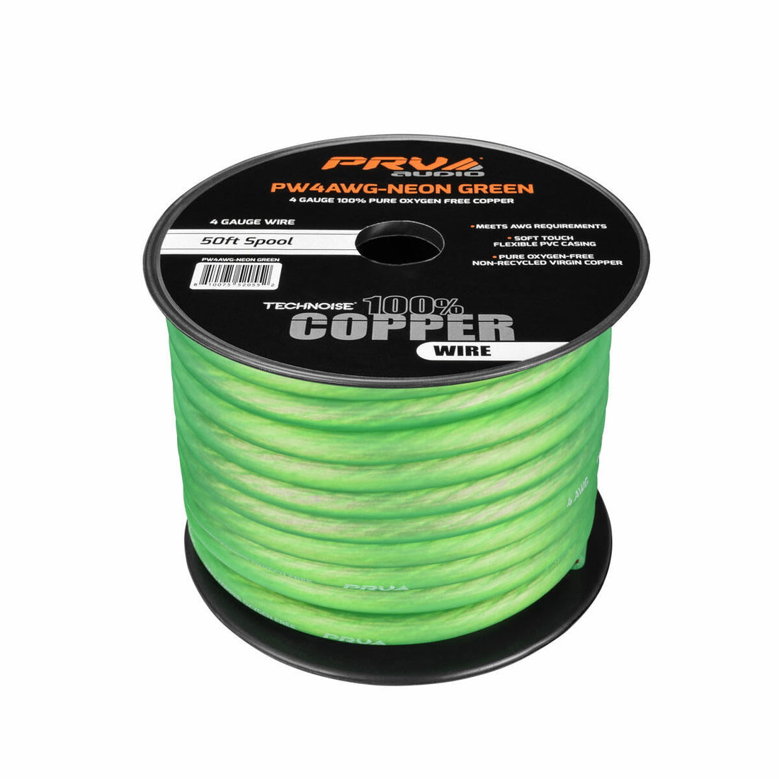 PRV Audio PW4AWG-NEON GREEN PW4AWG-NEON GREEN 50ft Roll PRV Audio
