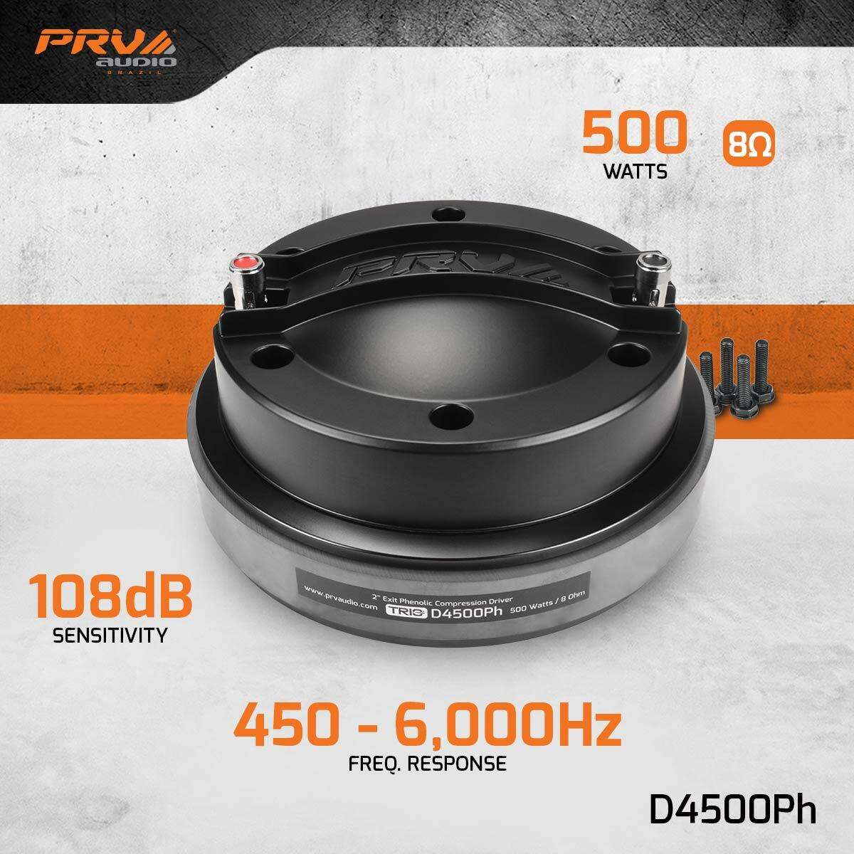 PRV Audio D4500Ph 2" Exit Midrange Compression Driver PRV Audio