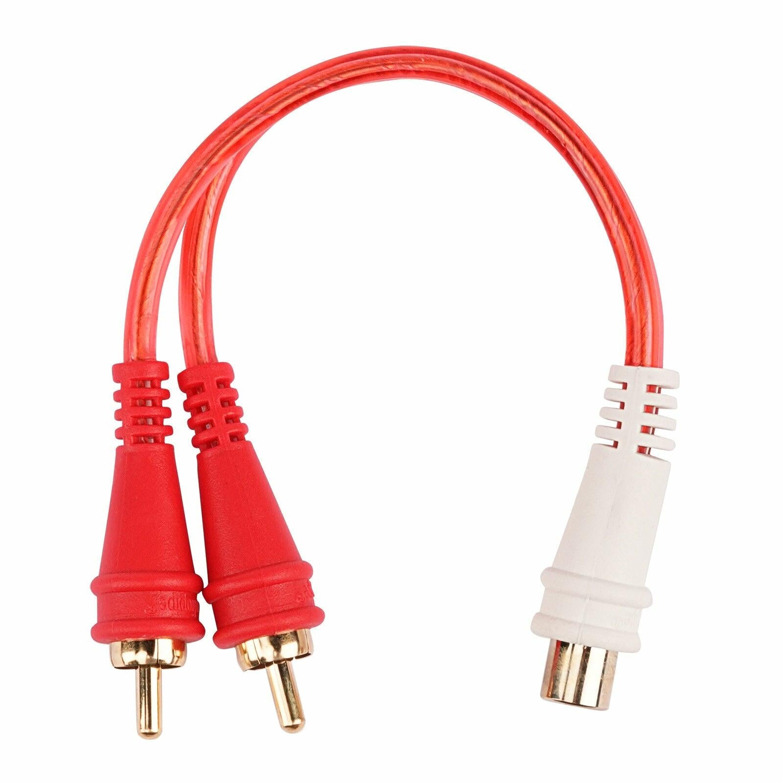 Audiopipe BMV-G-YF-2M Female to 2 Male Oxygen Free RCA Audio Splitter (BMV-G-YF-2M), 10-Pack (10 Individual Cables) Audiopipe