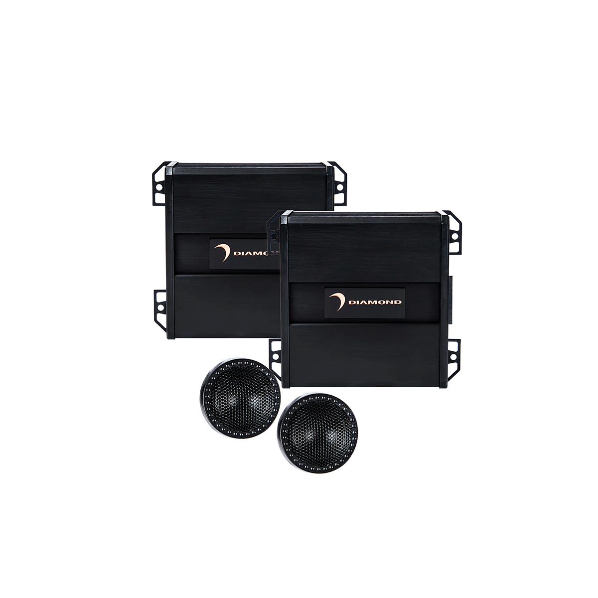 Diamond Audio H65S 6.5" HEX Series 2-Way Component Set w/25mm Silk Dome Tweeter - H65S Diamond