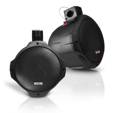 Pyramid PLMRB65 Pyle - Dual Two-way 200 Watt  6.5" Pair Of Water Resistant Marine Bullet Style Speakers With Mounting Hardware In Black Pyramid