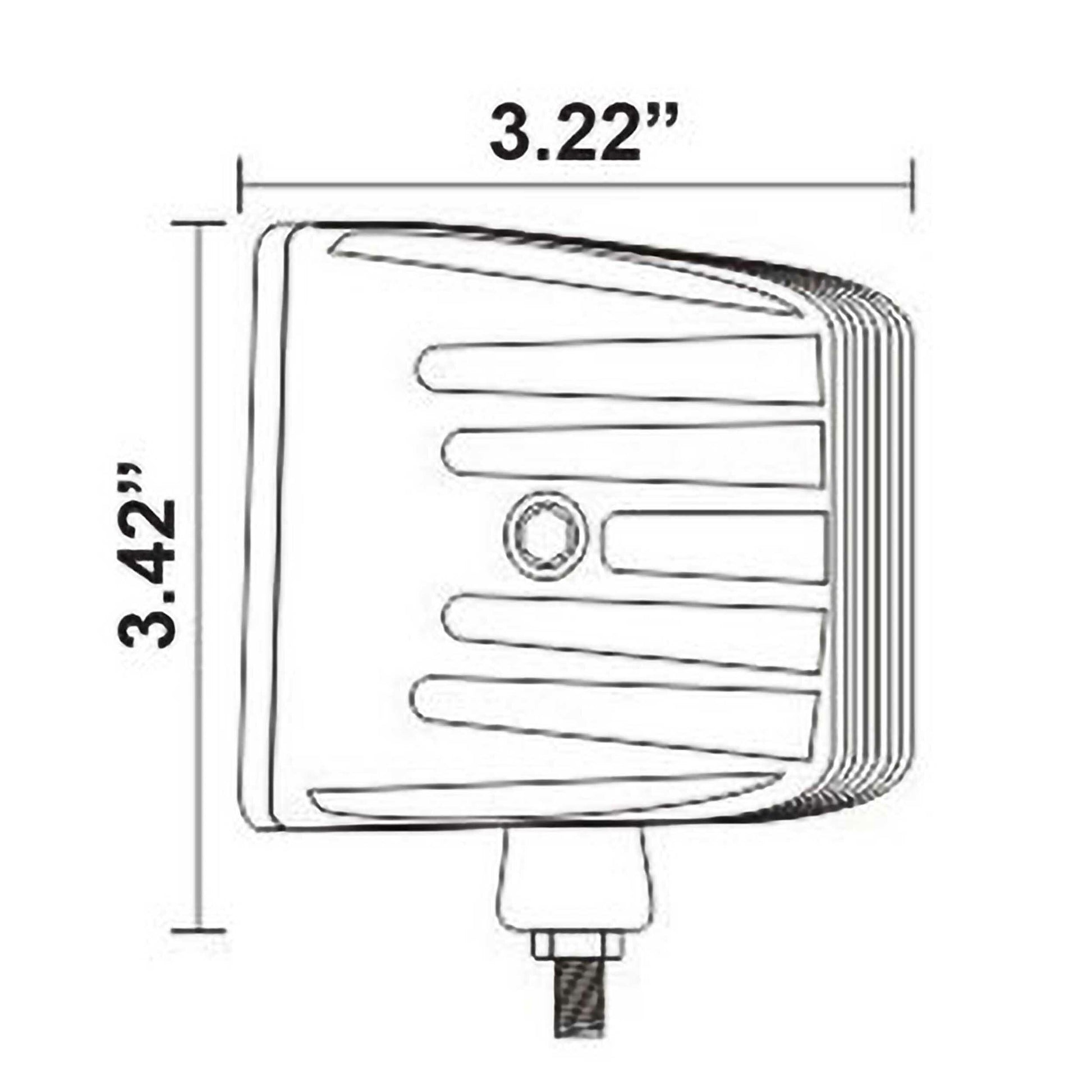 Heise HE-CL22PK Cube Flood Light - 3 Inch, 4 LED, 2-Pack Metra