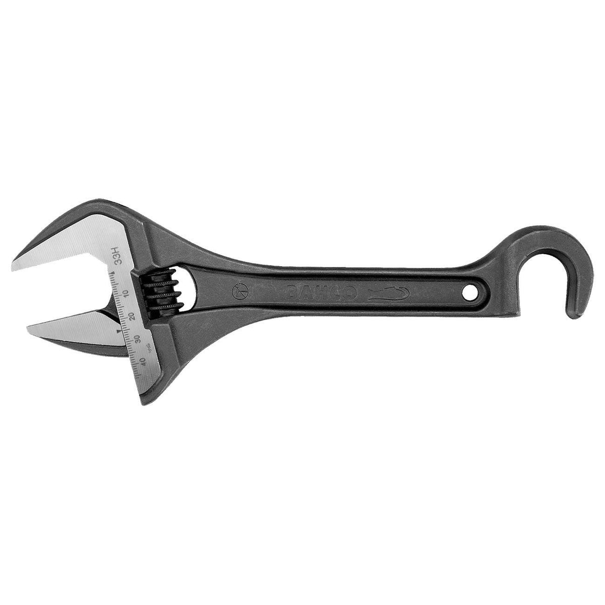 Bahco BAH33HRUS Bahco 10" Wide Jaw Adjustable Wrench with Valve-Persuader Hook BAHCO