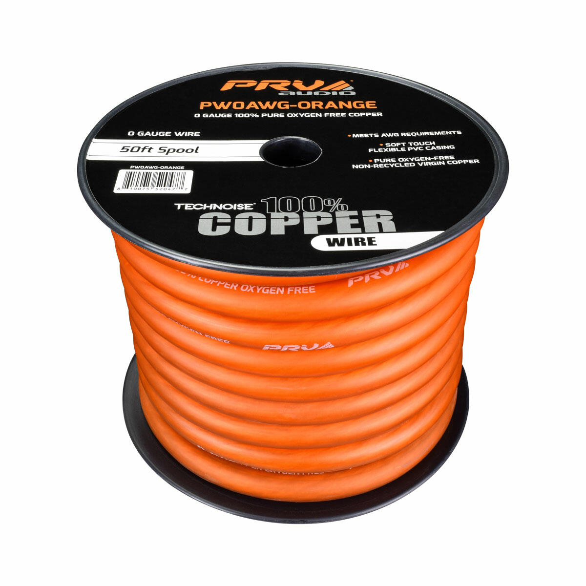 PRV Audio PW0AWG-ORANGE PW0AWG-ORANGE 50ft Roll PRV Audio