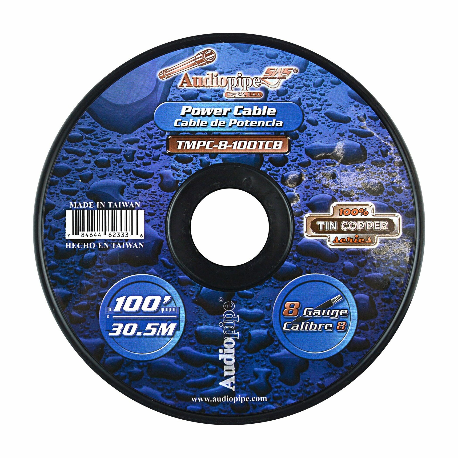 Audiopipe TMPC-8-100TCB Marine 8 Gauge Power Cable (TMPC-8-100TCB) Audiopipe