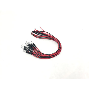 EKL UBL12V-5-W Ultra Bright 12 Volt 5mm White Led - 10pk EKL