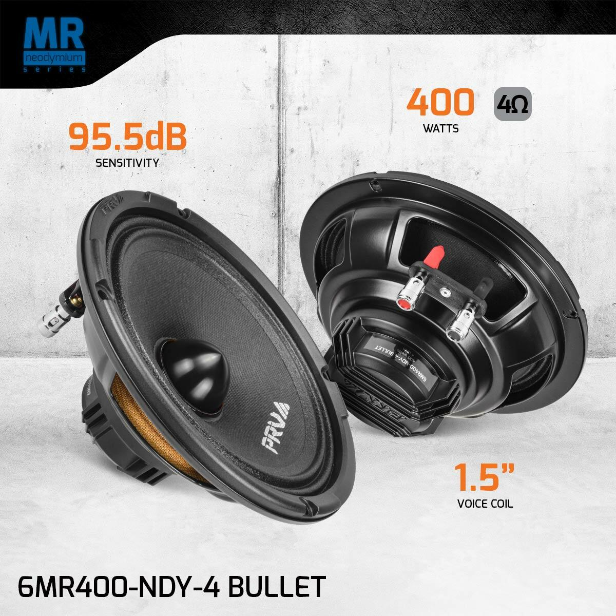 PRV Audio 6MR400-NDY-4 BULLET 6.5 MIDRANGE LOUDSPEAKER PRV Audio