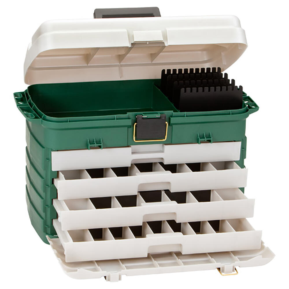 Plano 758005 4-Drawer Tackle Box - Green Metallic/Silver Plano