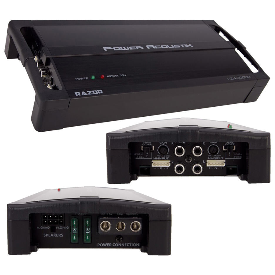 Power Acoustik RZ4-2000D  Class D 4CH 2000W Amplifier Power Acoustik