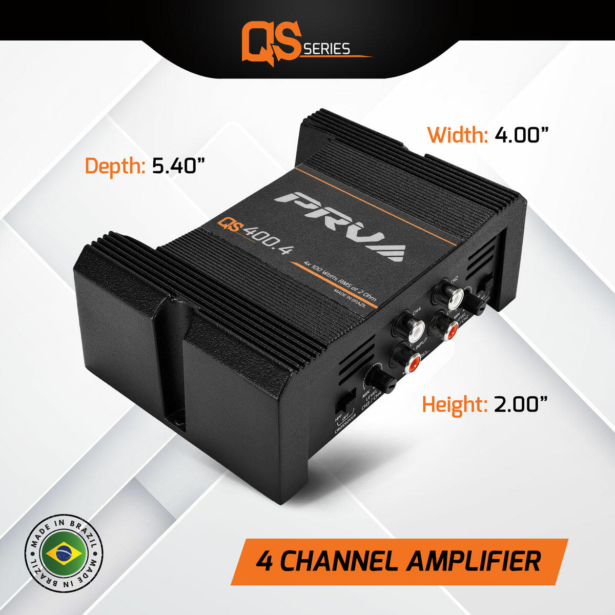 PRV Audio QS400.4 2 Ohm 4 Channel Full Range Amplifier PRV Audio