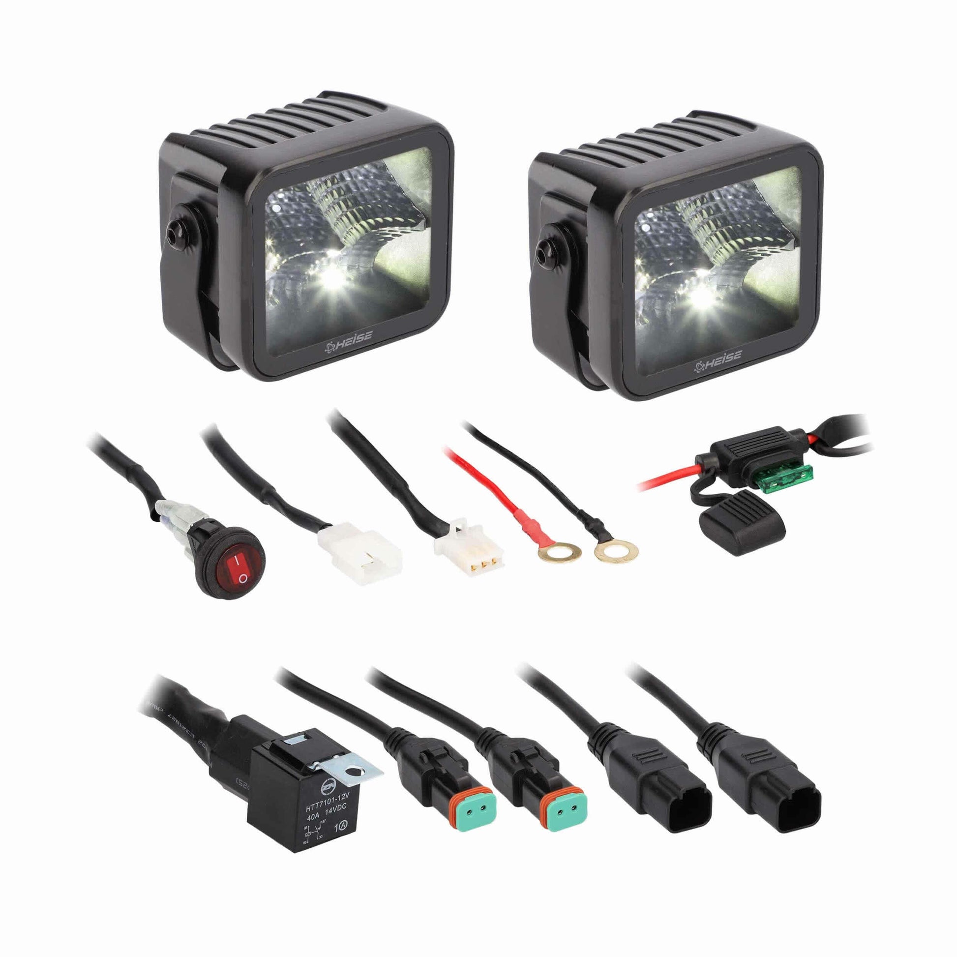 Heise HE-BCF32PK Blackout 3" - 4 LED Flood Cube - 2 Pack Heise