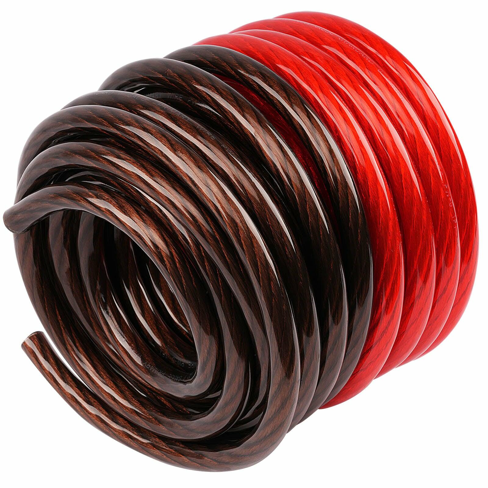 Audiopipe PWK-4-50RB 50Ft 4 Gauge Black and 50Ft 4 Gauge Red Primary Wire (PWK-4-50RB) Audiopipe