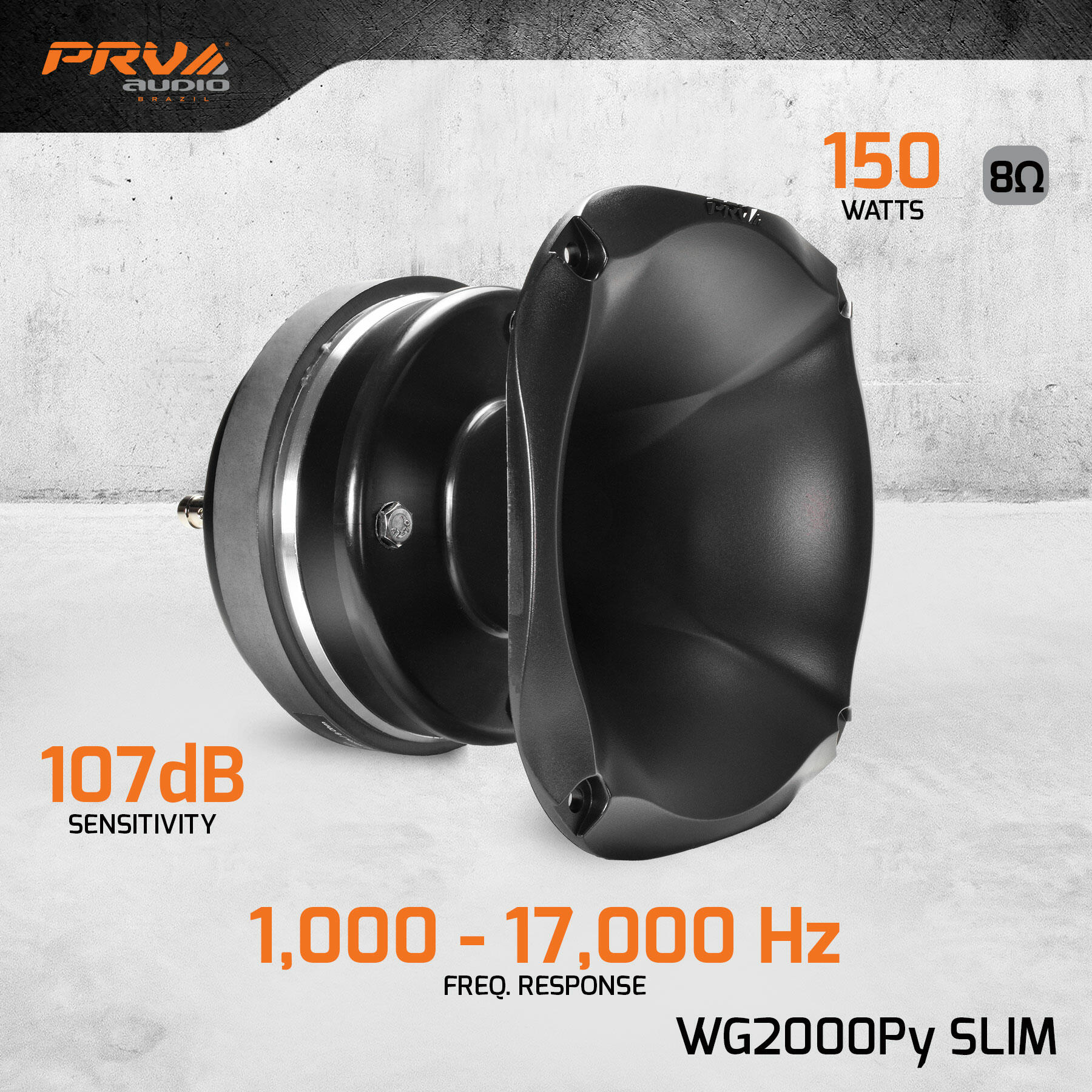 PRV Audio WG2000Py SLIM 2" Exit Mids & Highs Compression Driver with Horn PRV Audio