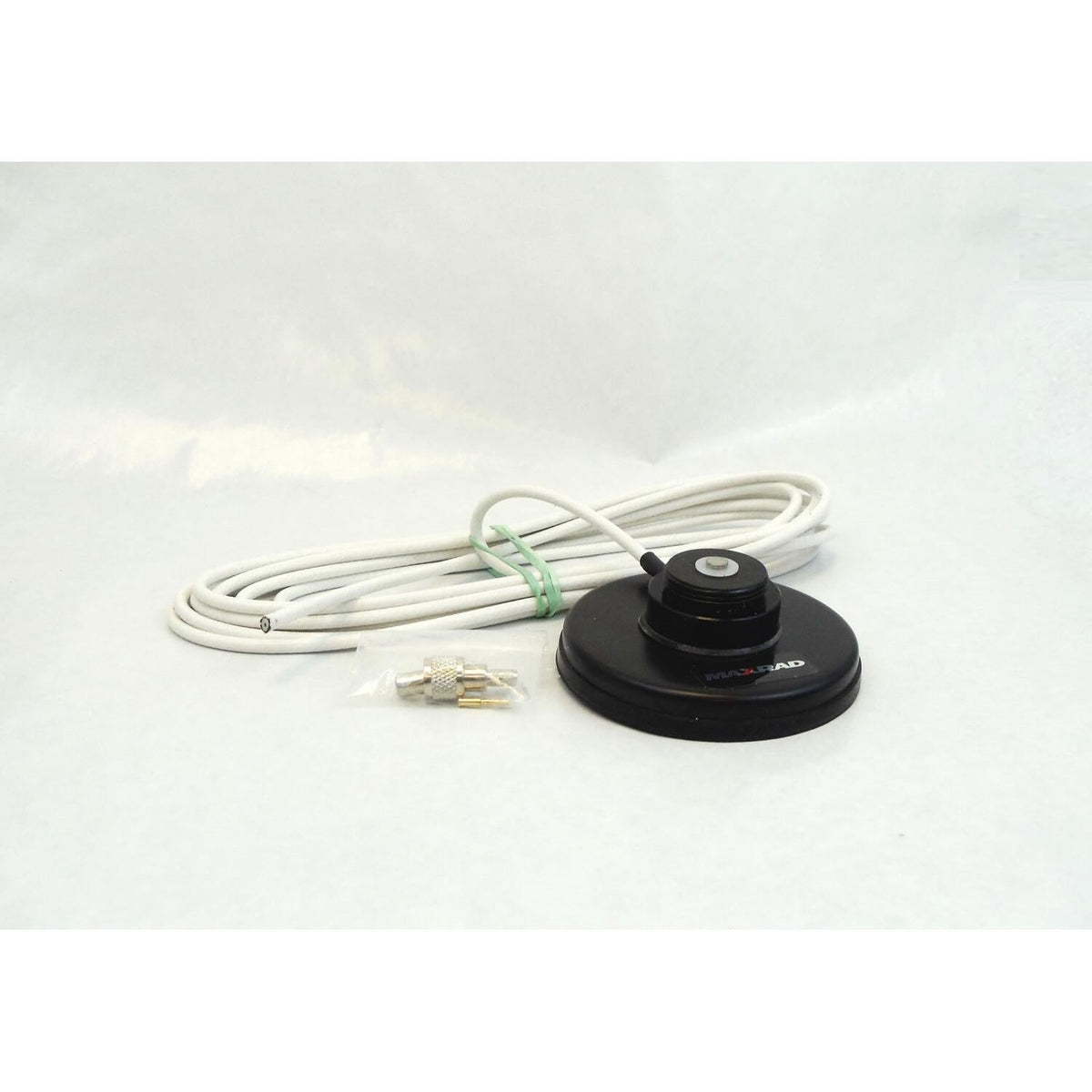PCTEL & Maxrad RBGFPL Cellular Black 3-1/4" Round Magnet Mount With White 12' Coax And Loose Teflon Muhf Crimp On Connector PCTEL/Maxrad
