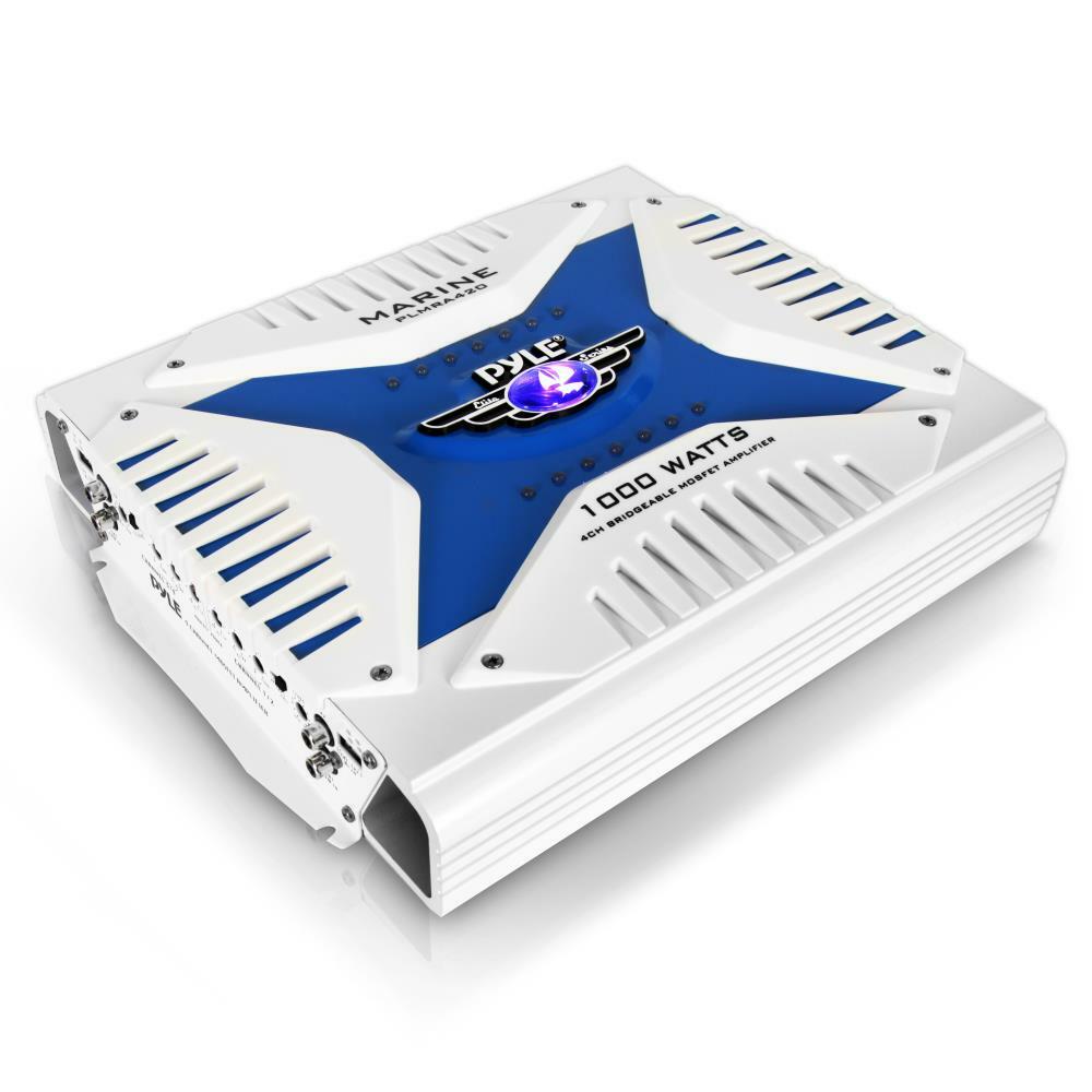 Pyle PLMRA420  Marine 4 Channel Amplifier 1000W Max Pyle