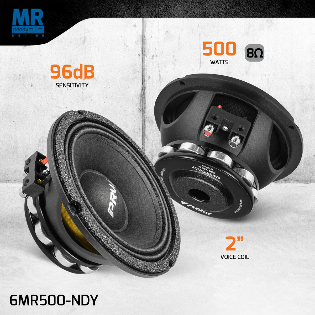 PRV Audio 6MR500-NDY 6.5" NEODYMIUM MIDRANGE LOUDSPEAKER PRV Audio