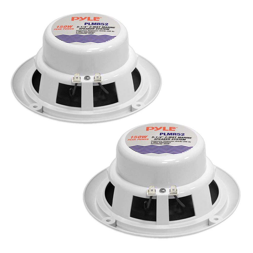 Pyle PLMR52  Marine 5.25” 2-Way Speakers (White) Pyle