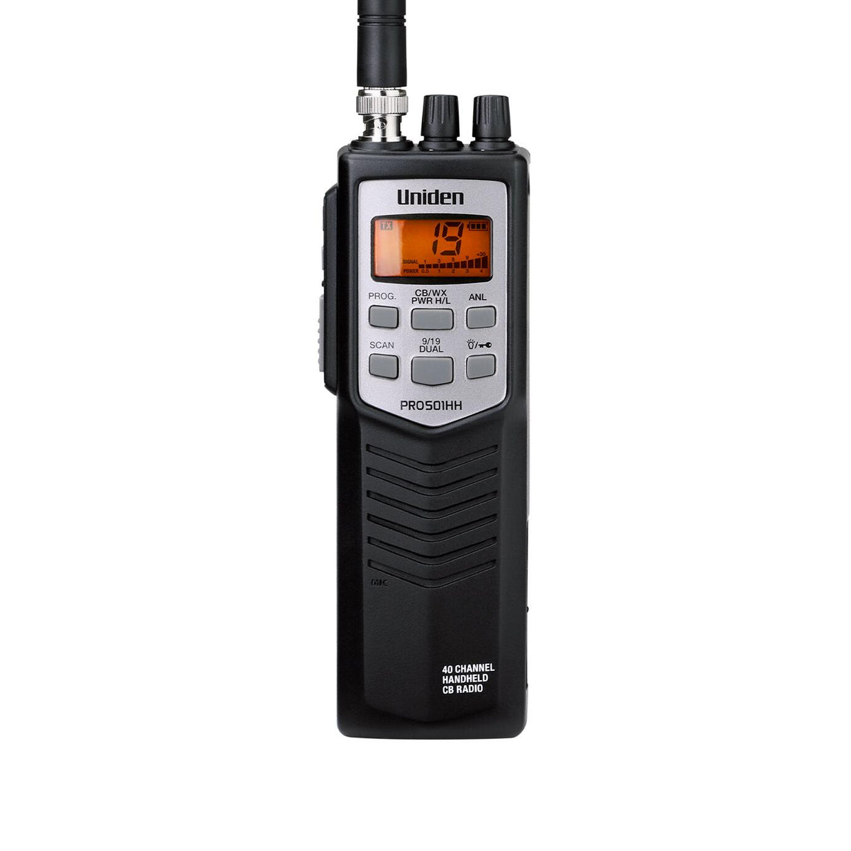 Uniden PRO501HH Compact 40 Channel Handheld CB Radio With Noaa Weather, Dual Watch, Channel Scan & Hi/low Power Uniden