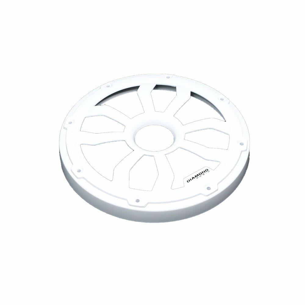 Diamond Audio HXM8FWW 8" Flush Mount Speaker Grills, Pair (White) - HXM8FWW Diamond