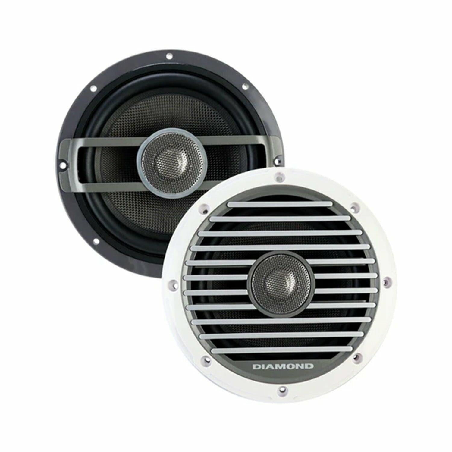 Diamond Audio HXM65 6.5" HXM Series 2-Way Marine Speaker w/RGB LED Lighting - HXM65 Diamond Audio