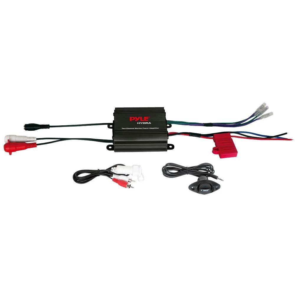 Pyle PLMRMP1B  Marine 2 Channel Amplifier 400W Max - Black finish Pyle