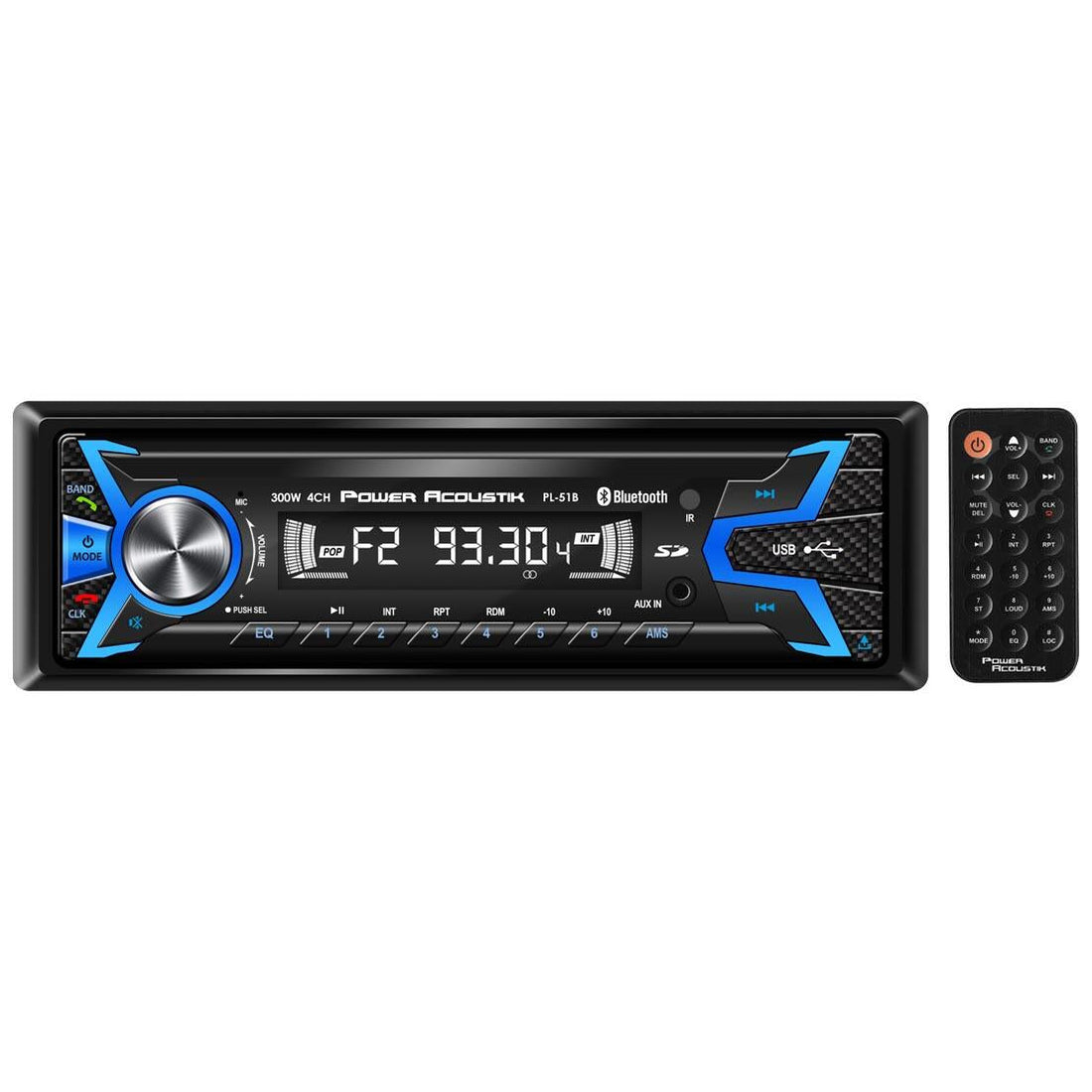 Power Acoustik PL-51B  AM/FM/USB/SD/BT Mechless Power Acoustik