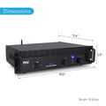 Pyle PTA1000 AMPLIFIER PYLE PRO 1000WATT 2 CHANNEL BRGABLE;RACK MOUNT with Bluetooth Pyle