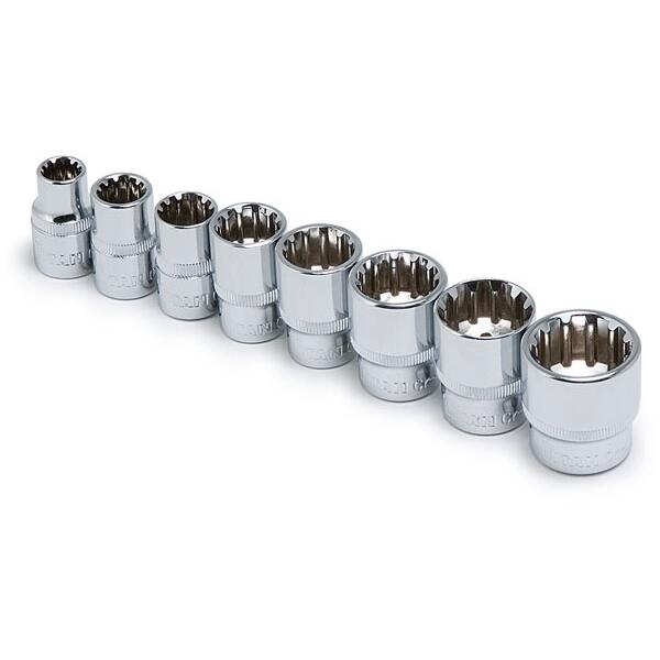 Titan Tools 15203 8pc Sae Dr Spline Socket Set 5/16"-3/4" Titan Tools