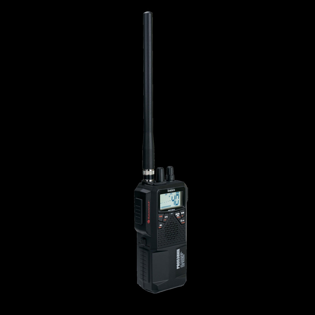 Uniden PRO538HHFM 40 Channel AM/FM Handheld CB Radio With Dc Car Adapter Uniden