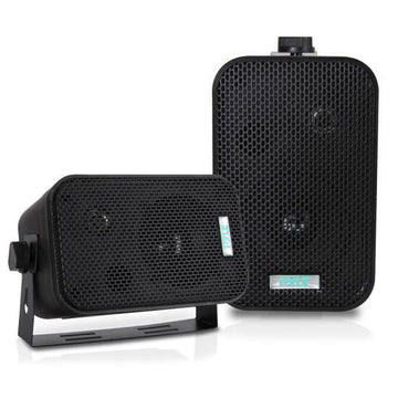 Pyramid PDWR30-B Pyle - Pdwr30-b 3-1/2" 300 Watt Indoor Or Outdoor Waterproof Boxed Speaker Pair - In Black Pyramid