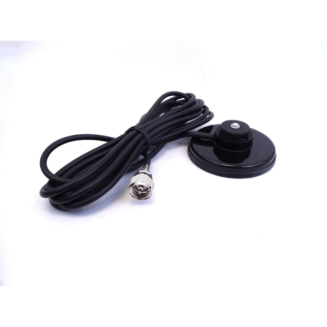 PCTEL & Maxrad RBG Black 3-1/4" Round Magnetic Mount With 12' Rg58a/u Coax & Attached Pl259 PCTEL/Maxrad