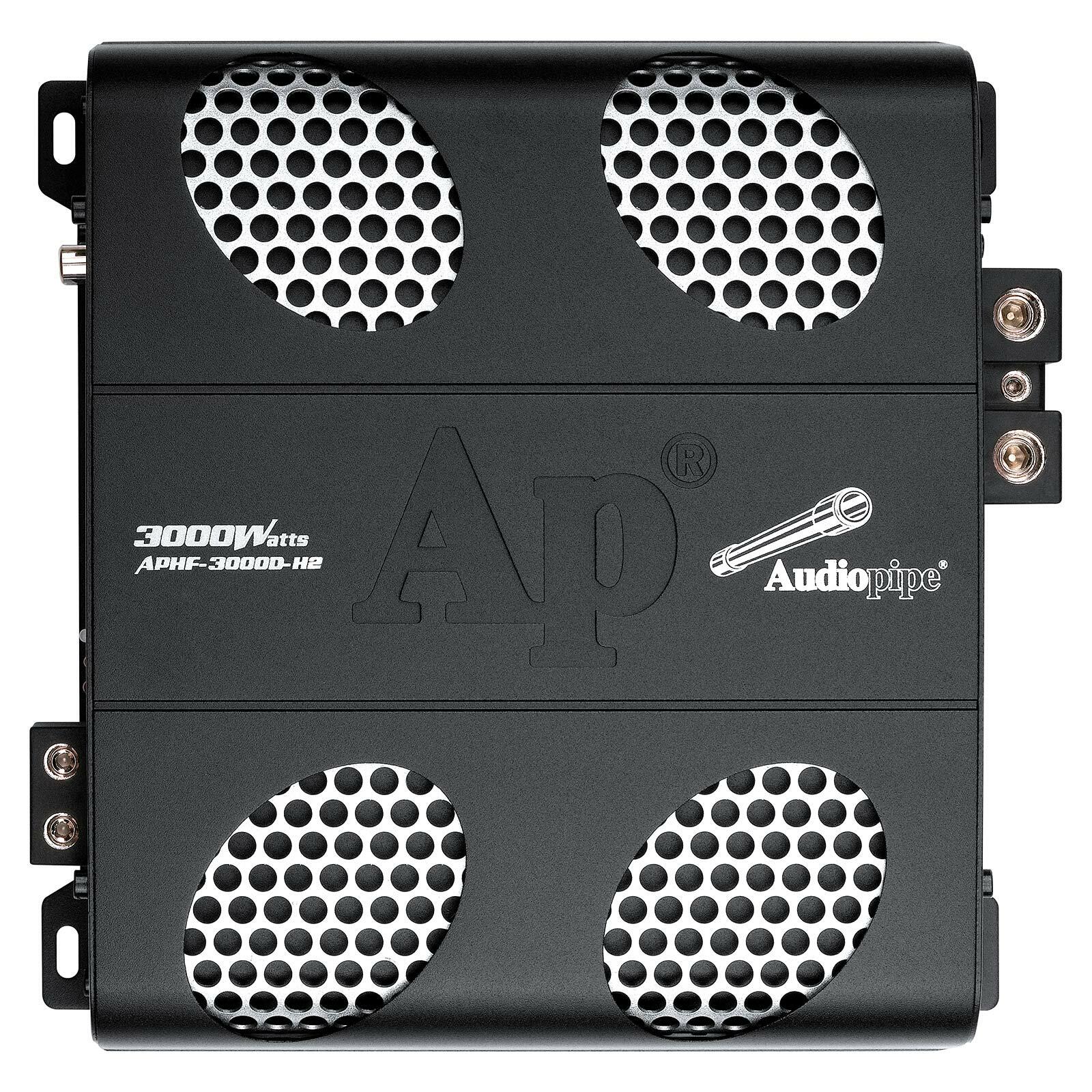 Audiopipe APHF-3000D-H2 3000 Watts Full Range Class D Mosfet Amplifier 2 Ohms (APHF-3000D-H2) Audiopipe