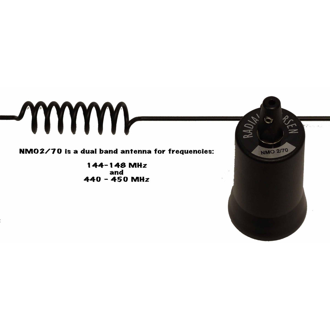 Larsen NMO270B Coil/whip 144-148/440-450 Mhz ( Black) Larsen