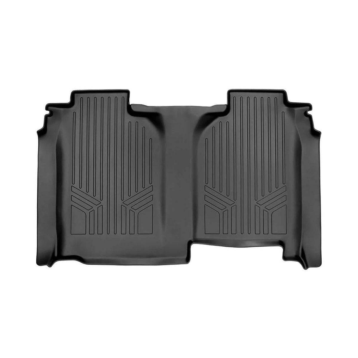 Smartliner SA0401/B0457 Smartliner Floor Liners Front/2nd Row 2019-2025 Silverado Crew Cab with Transmission Hump (Black) SMARTLINER