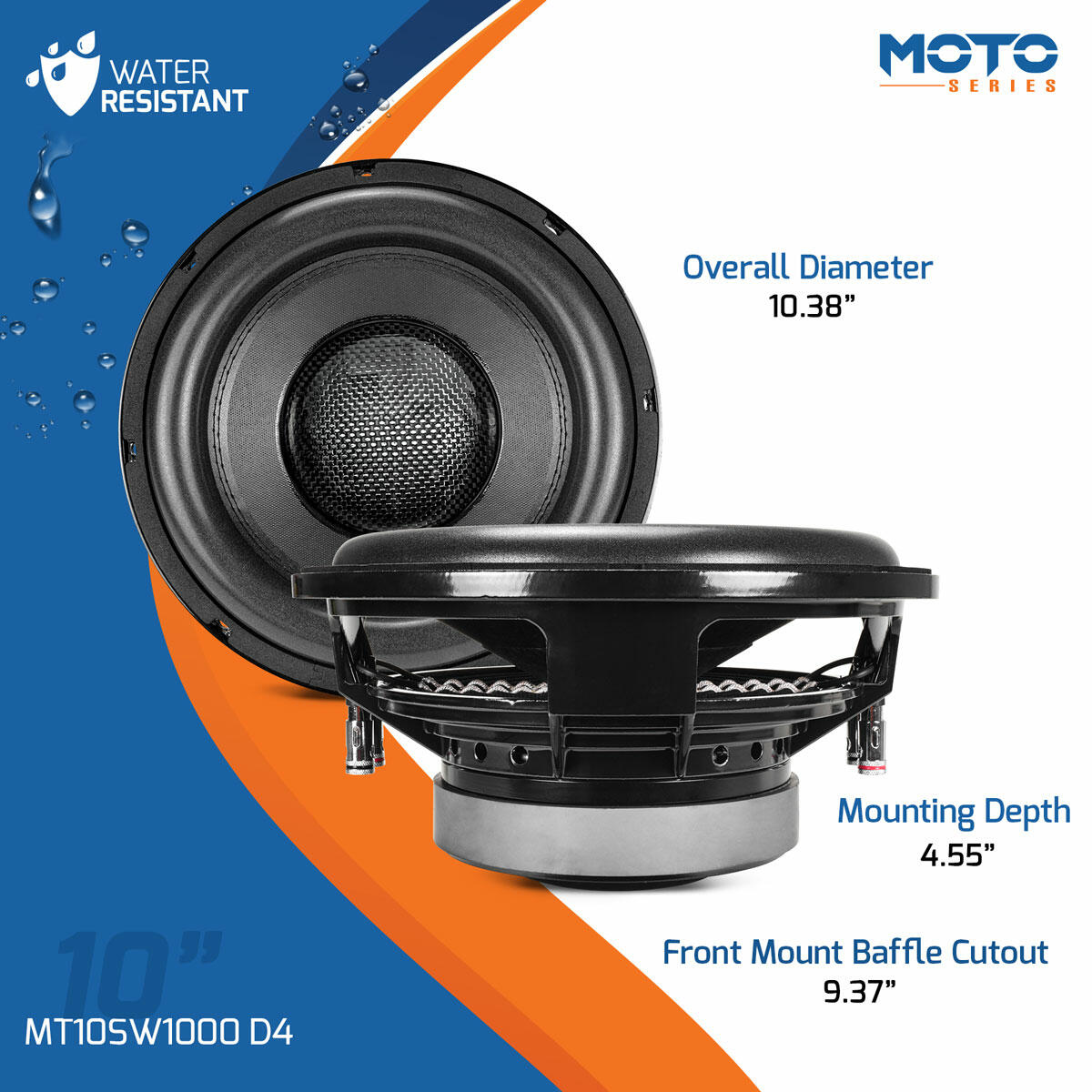 PRV Audio MT10SW1000 D4 10" SHALLOW SUBWOOFER PRV Audio