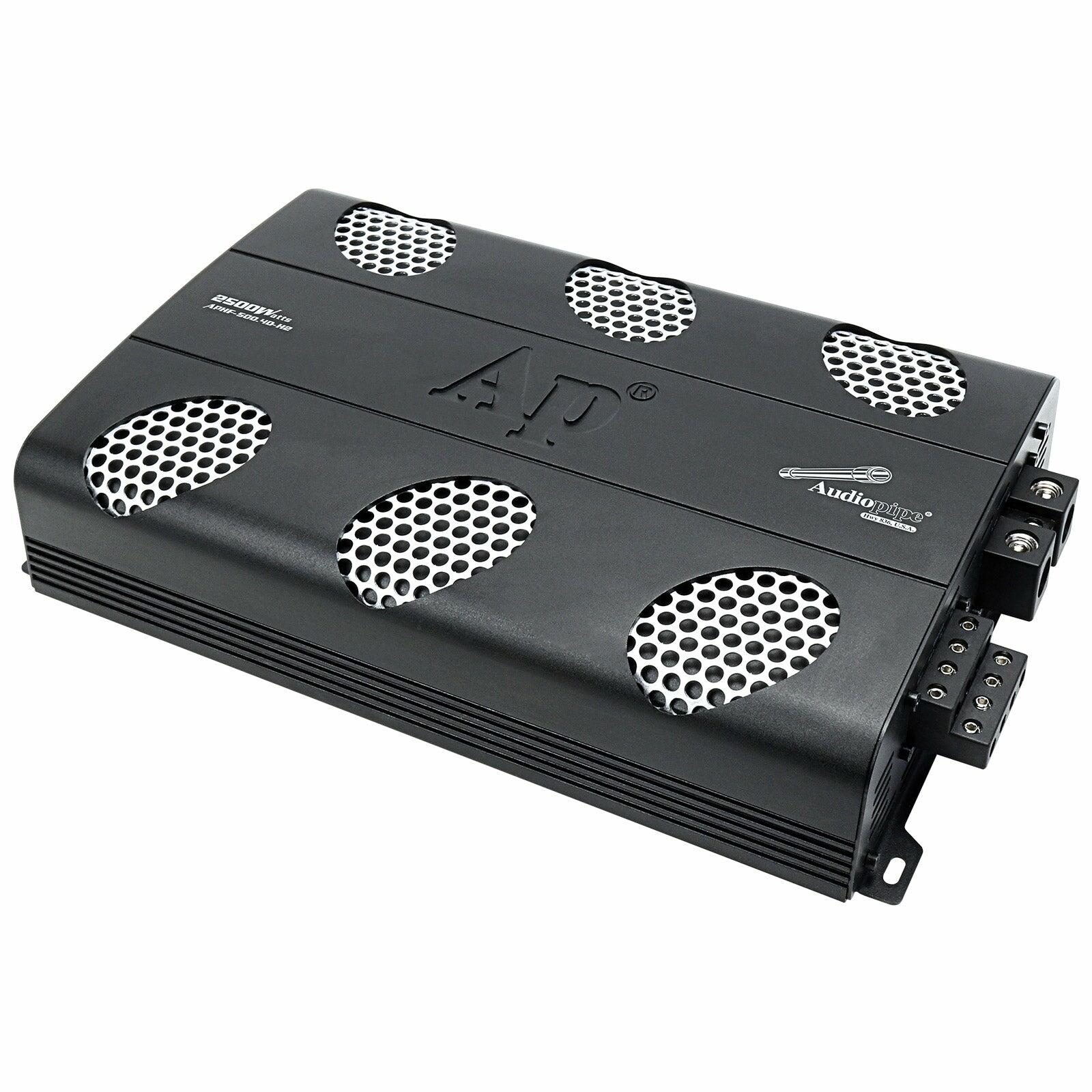 Audiopipe APHF-500.4D-H2 2500 Watts Full Range Class D Mosfet Amplifier 2 Ohms (APHF-500.4D-H2) Audiopipe