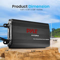 Pyle PLMRMP3B  Marine 4 Channel Amplifier 800W MAX - Black Finish Pyle