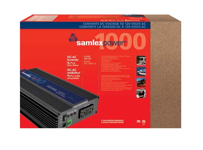 Samlex PST1000F12 1,000 Watt Pure Sine Wave Inverter Wth Dual Gfci Ac Outlets Samlex