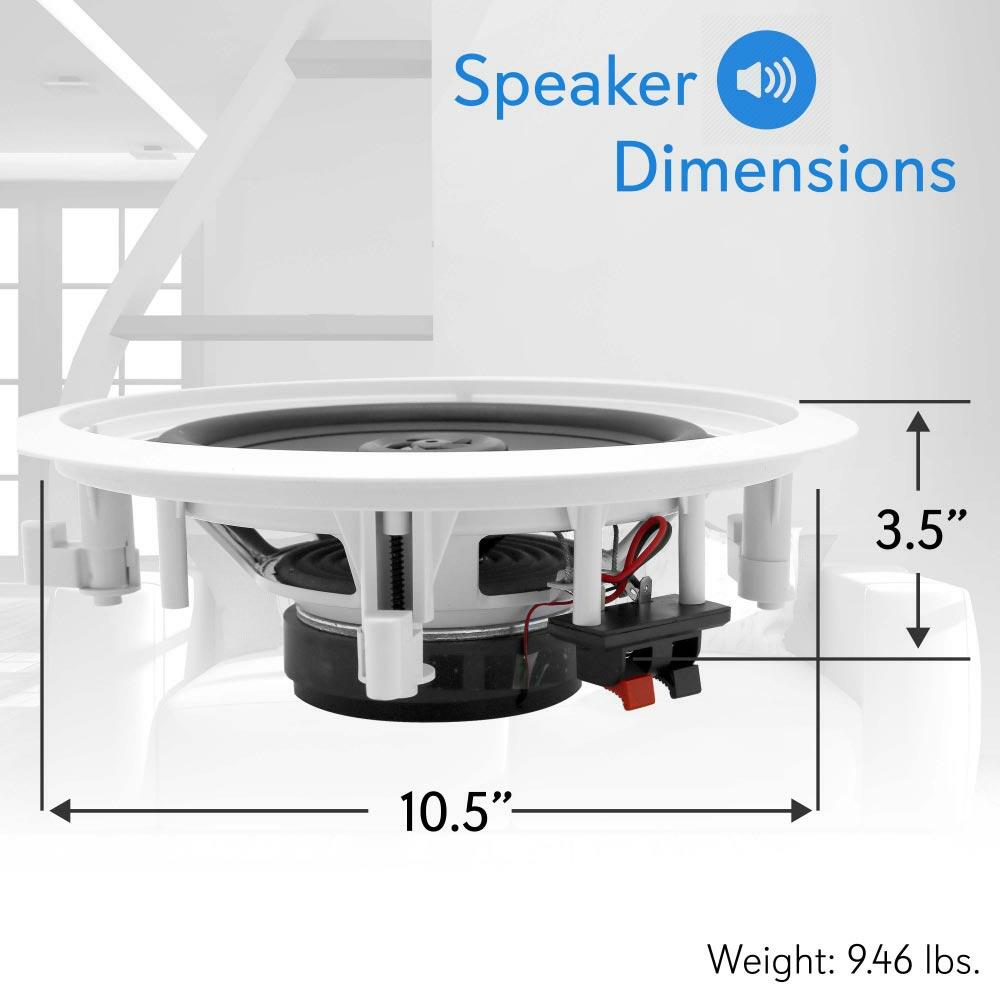 Pyle PDIC81RD  8″ Wall/Ceiling Mount Speakers (White) Pyle